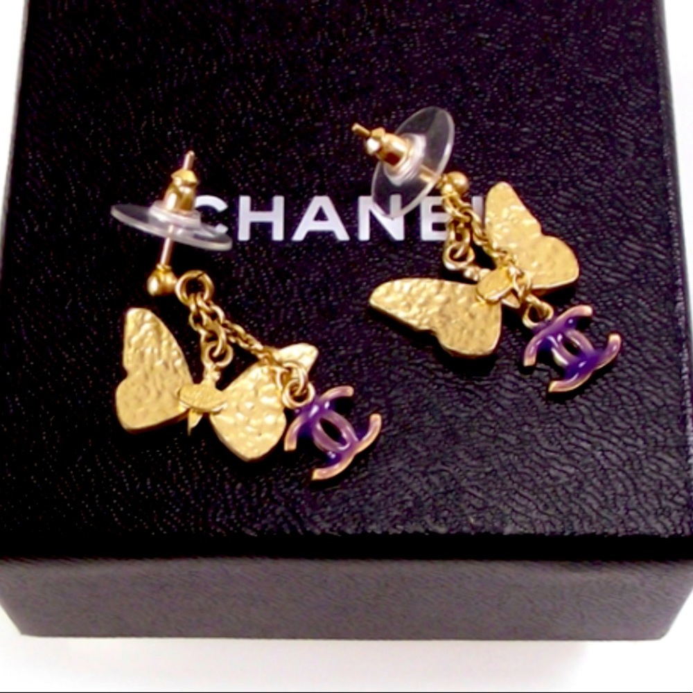💯 Authentic Chanel Butterfly Earrings